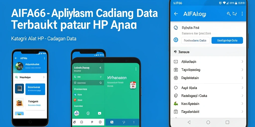 Tampilan antarmuka AIFA66 untuk Cadangan Data yang mudah digunakan.