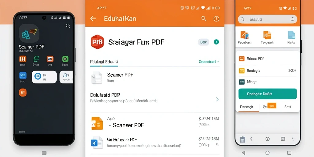 Antarmuka API77 menampilkan fungsi pemindaian dan editing PDF dengan jelas.