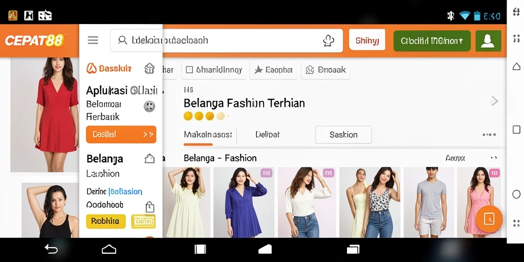 Tampilan antarmuka aplikasi CEPAT88 yang modern dan stylish.