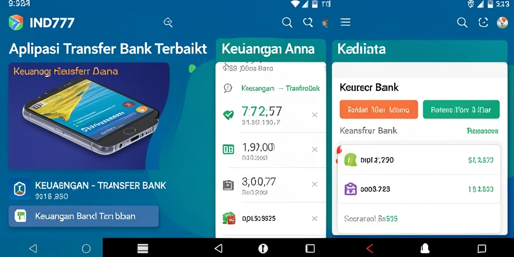 Antarmuka aplikasi Transfer Bank IND777 yang sederhana dan intuitif.