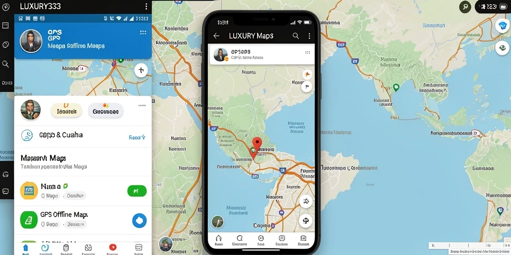 Antarmuka LUXURY333 yang user-friendly untuk GPS Offline Maps.