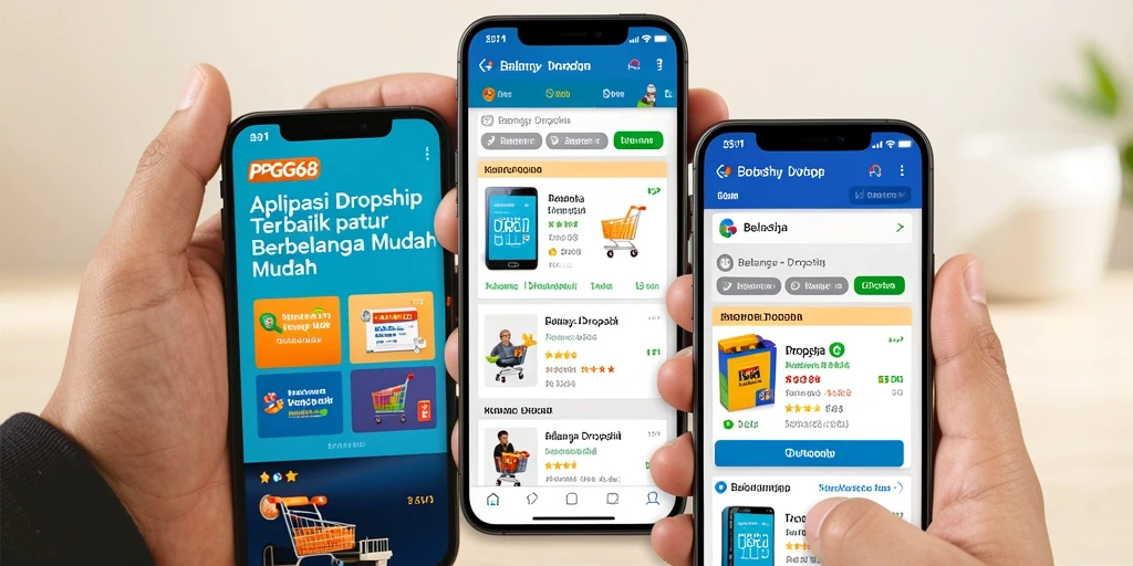 Tampilan antarmuka PGG68 yang user-friendly untuk Dropship.
